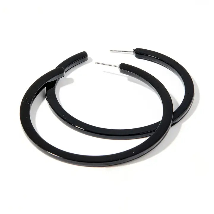Gameday Mega Hoop Earring in Black or Red