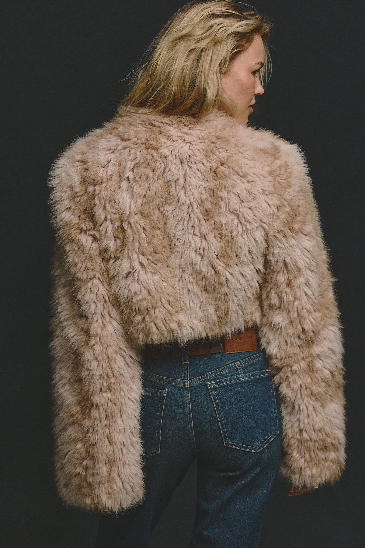 Free People | Ivory Combo Supernova Cropped Fur