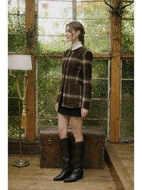 Moon River | Plaid + Textured Blazer