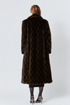 Long Pattern Fur Coat