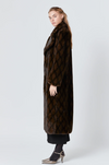 Long Pattern Fur Coat