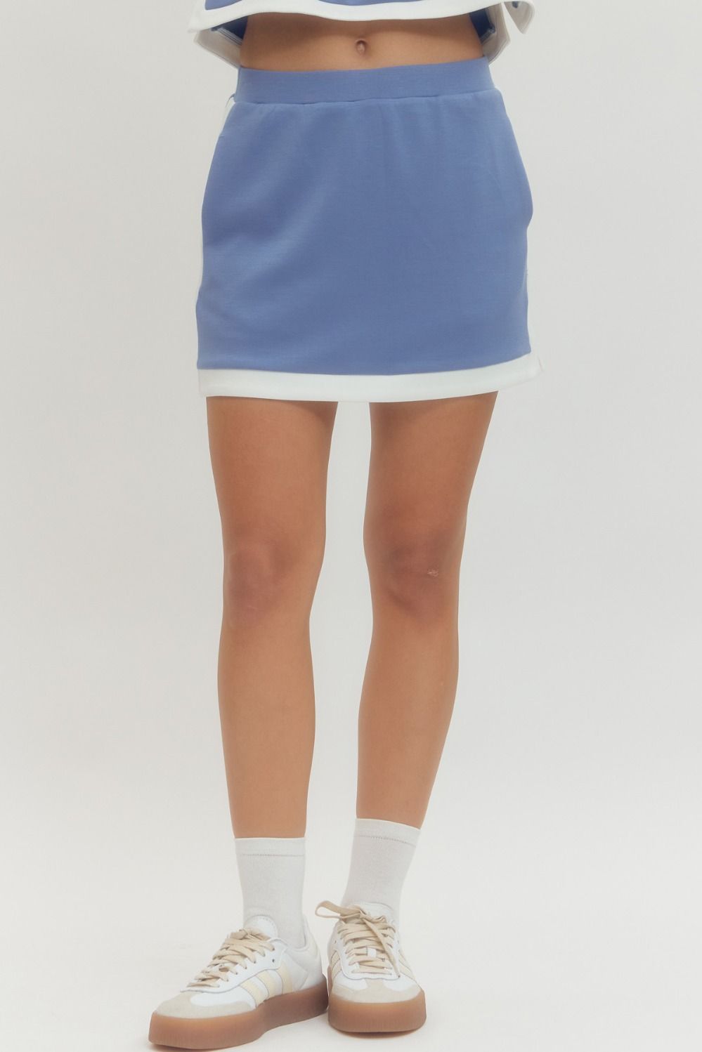 Chambray Sleeveless Skirt Set