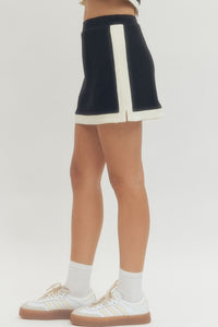 Black Sleeveless Skirt Set