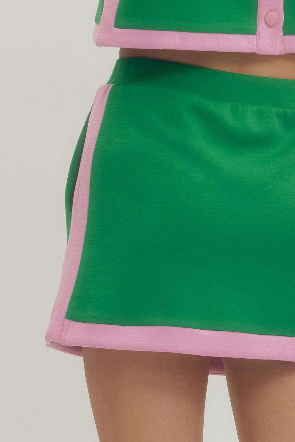 Green Sleeveless Skirt Set