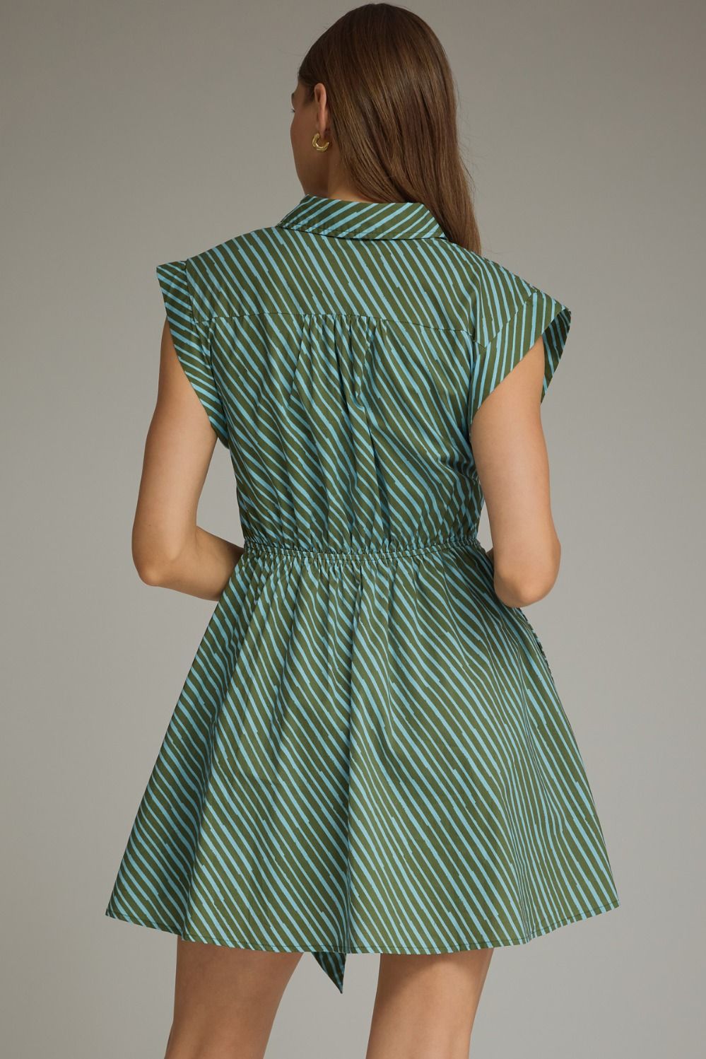 Olive Tie Waist Mini Dress