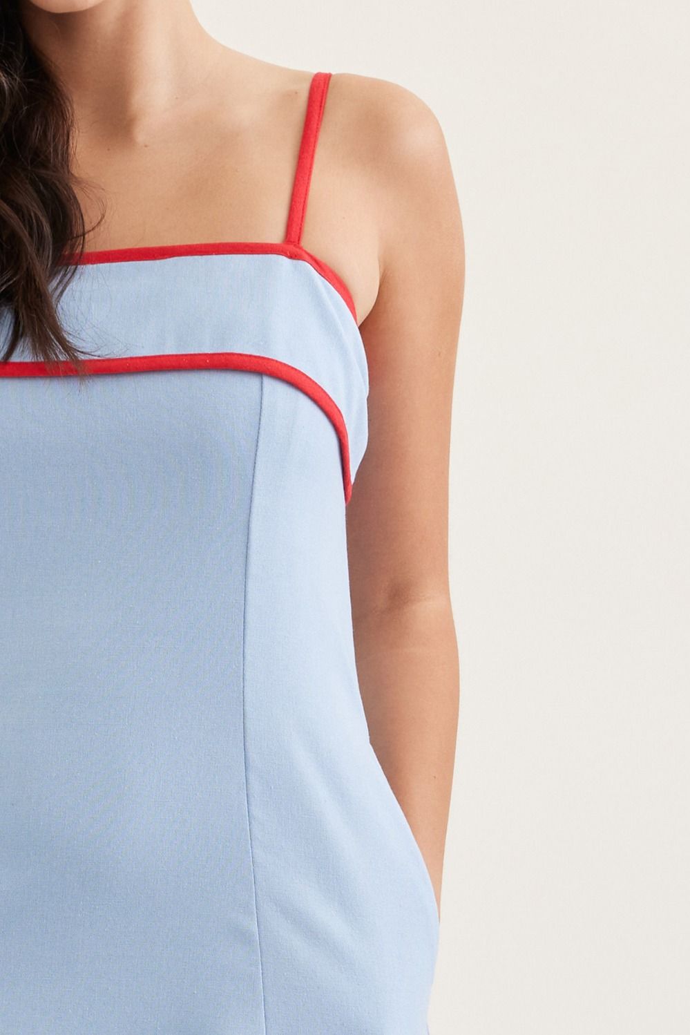 Blue Sleeveless Midi Dress