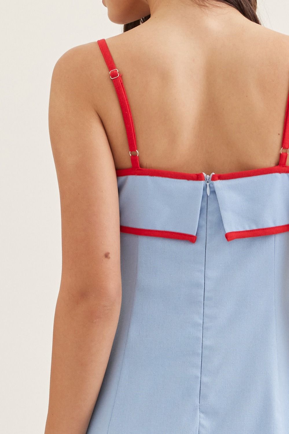 Blue Sleeveless Midi Dress