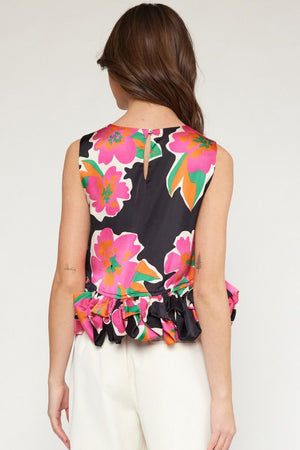 Floral Peplum Top