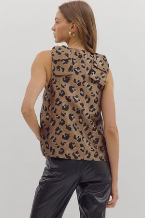 Leopard Flap Shoulder Top (1 LARGE)