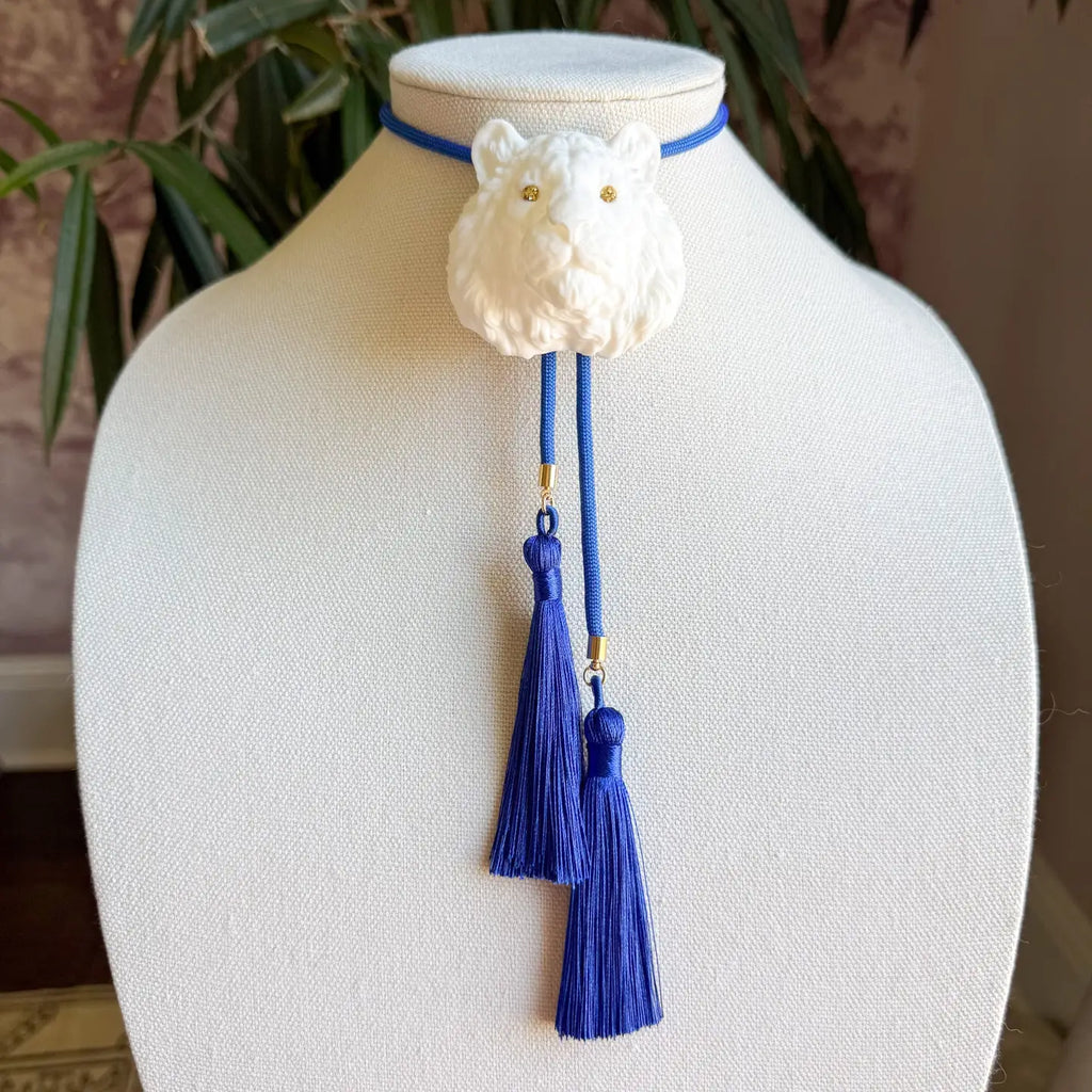 Tiger Bolo with Royal Blue & Royal Blue Tassel