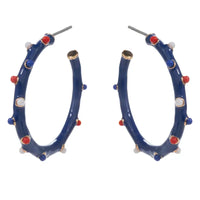 Big Gameday Hoops in Red, Navy + White