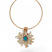 White Chunky Shell Flower Necklace