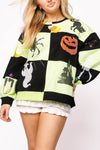 Queen of Sparkles Checkered Halloween Icon Sweatshirt