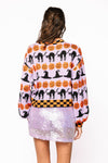 Queen of Sparkles Lavender Checkered Icon Sweater
