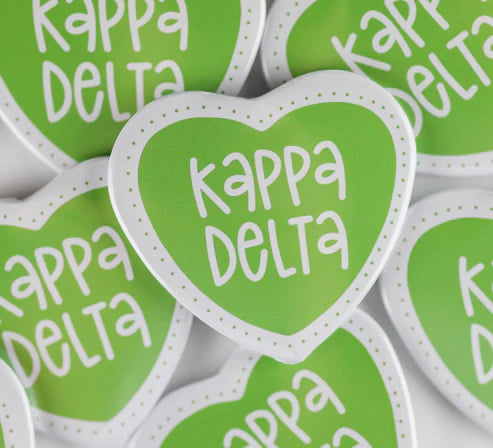 2 inch Heart Sorority Buttons