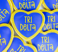 2 inch Heart Sorority Buttons