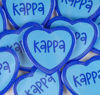 2 inch Heart Sorority Buttons