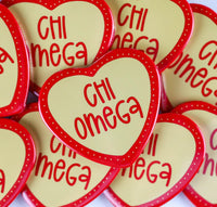 2 inch Heart Sorority Buttons