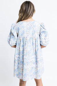 Karlie | London Floral Vneck Scallop Dress