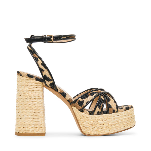 Dolce Vita Danila Leopard Raffia Platform