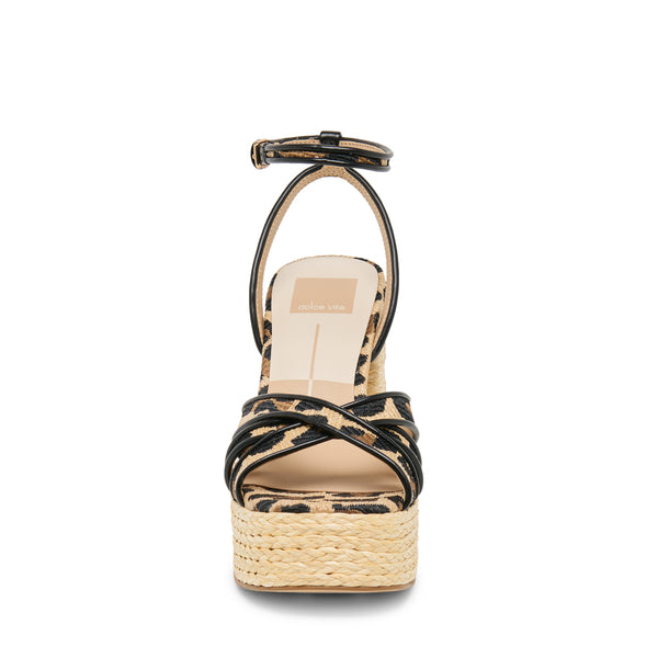Dolce Vita Danila Leopard Raffia Platform