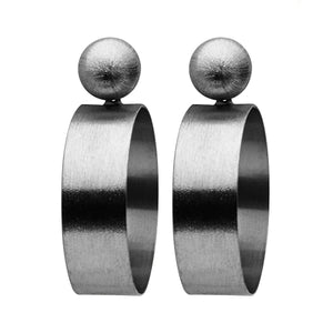 Sheila Fajl Gunmetal Mini Elizzie Earrings