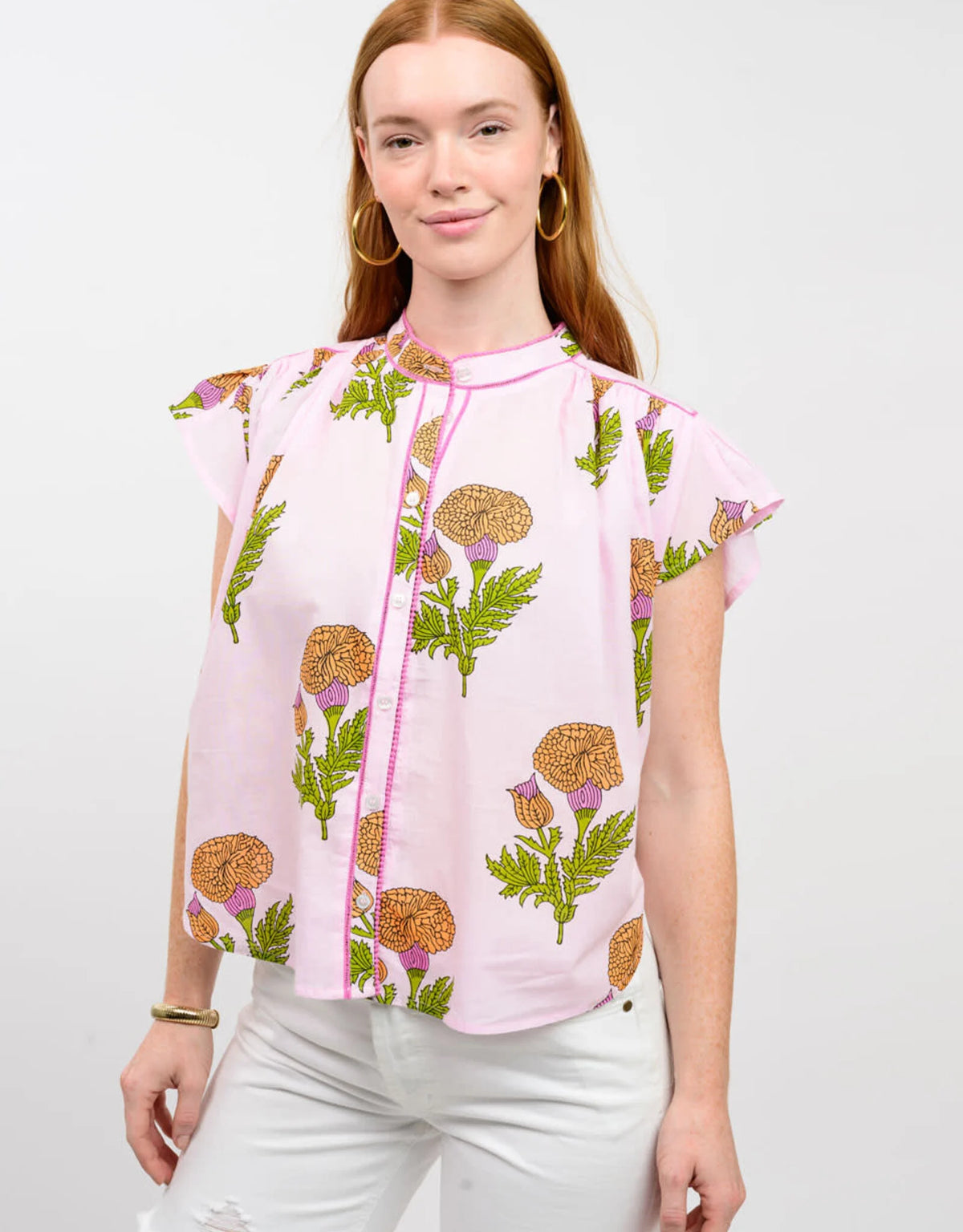 Ivy Jane | Pink Fem De La Fleur Top (1 MEDIUM)