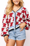 Queen of Sparkles Knit Mascot Rhinestone Cardigan