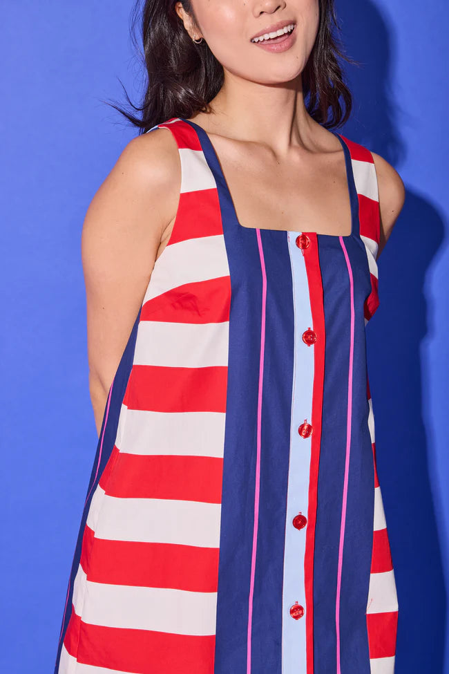 Alden Adair | Bryson Dress in Maritime Stripe