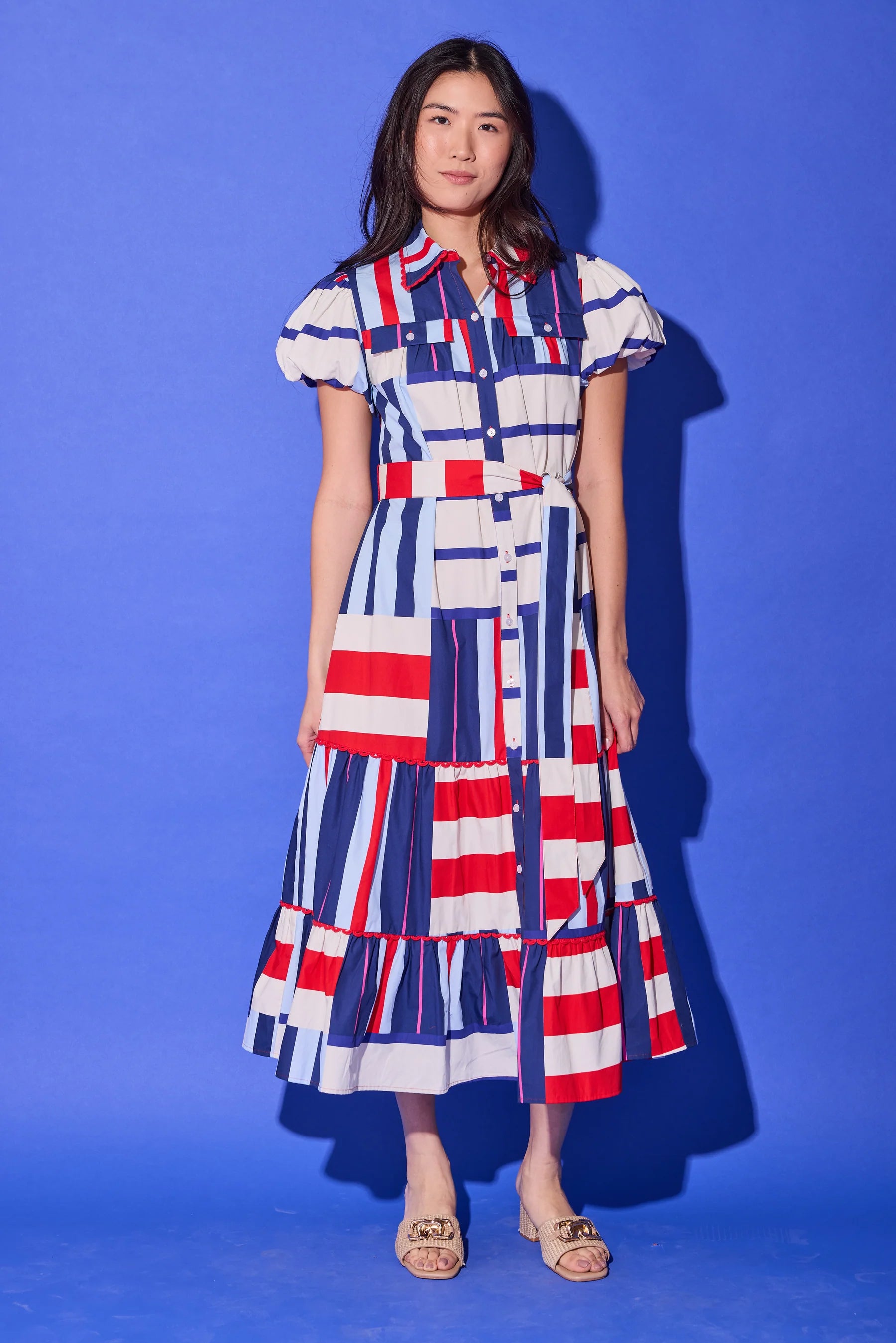 Alden Adair | Luna Dress in Maritime Stripe