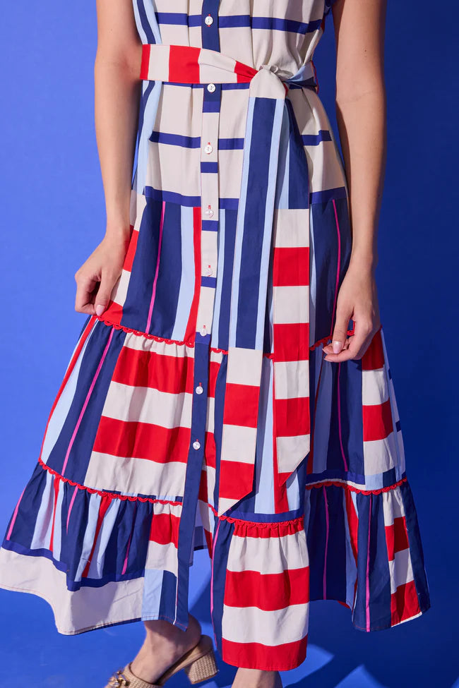 Alden Adair | Luna Dress in Maritime Stripe