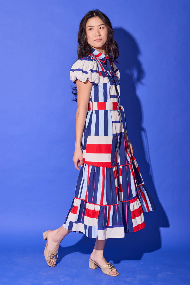 Alden Adair | Luna Dress in Maritime Stripe
