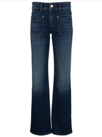 KUT | Natalie Mid Rise Flare w/ Patch Pocket Denim in Champ