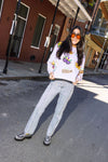 Queen of Sparkles Lavender Mardi Gras Icon Sweatshirt