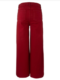 KUT | Meg High Rise Wide Leg in Ruby Red