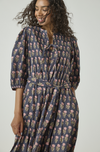 Pink Chicken Indria Maxi in Navy Flower Drop (1 XS)