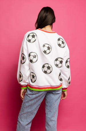 Queen of Sparkles Scattered Soccer Sweatshirt