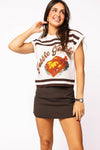 Queen of Sparkles Stripe GOBBLE Short Sleeve