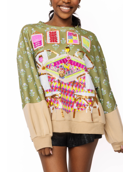 Queen of Sparkles | Mahjong Table + Chairs Sweatshirt