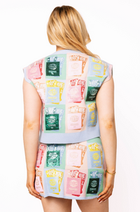 Queen of Sparkles Colorblock Passport Knit Buttondown Cardi