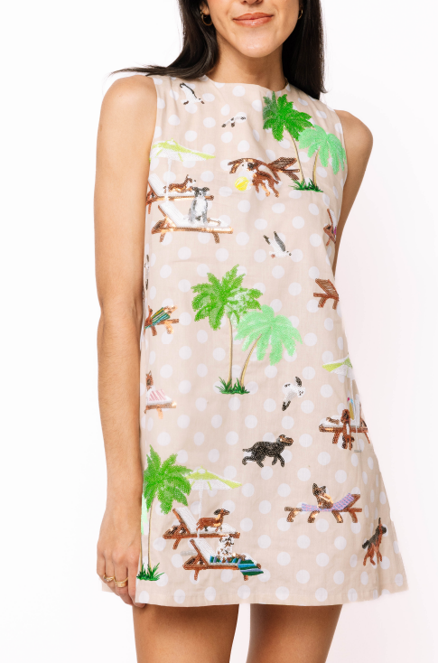 Queen of Sparkles Polka Dot, Dogs At The Park Dress