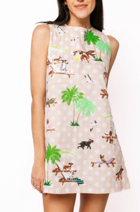 Queen of Sparkles Polka Dot, Dogs At The Park Dress