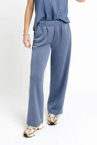 Karlie | Blue Scuba Mock Neck Set
