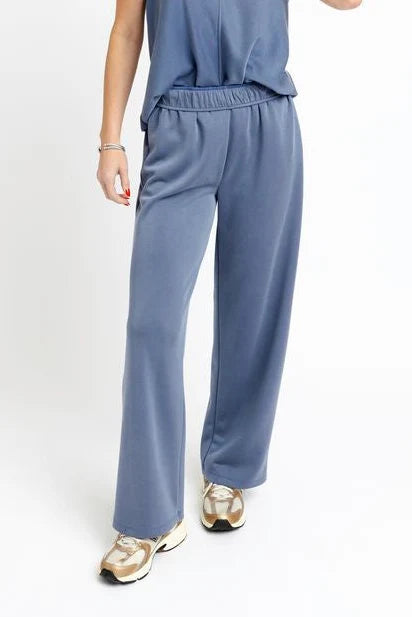 Karlie | Blue Scuba Mock Neck Set