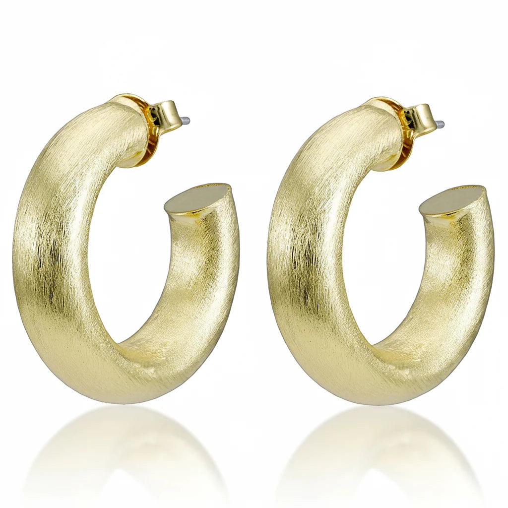 Sheila Fajl | Brushed Gold Small Chantal Hoop