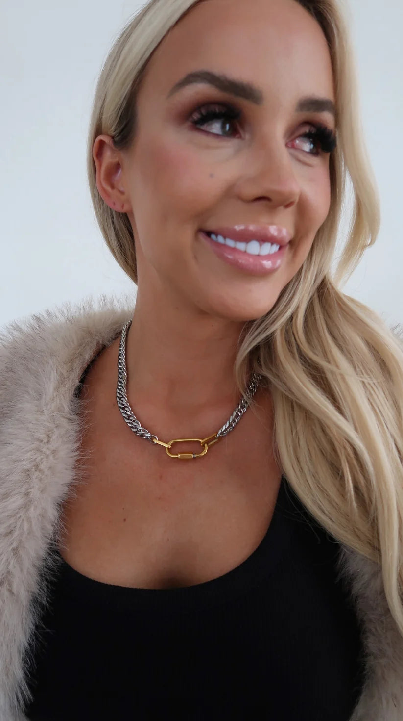 Chansuttpearls | Two-Toned Stephanie Necklace 7-20" Adjustable