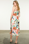 THML Slinky Tie Shoulder Print Dress