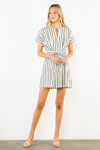 THML | Black and White Short Slv Dress