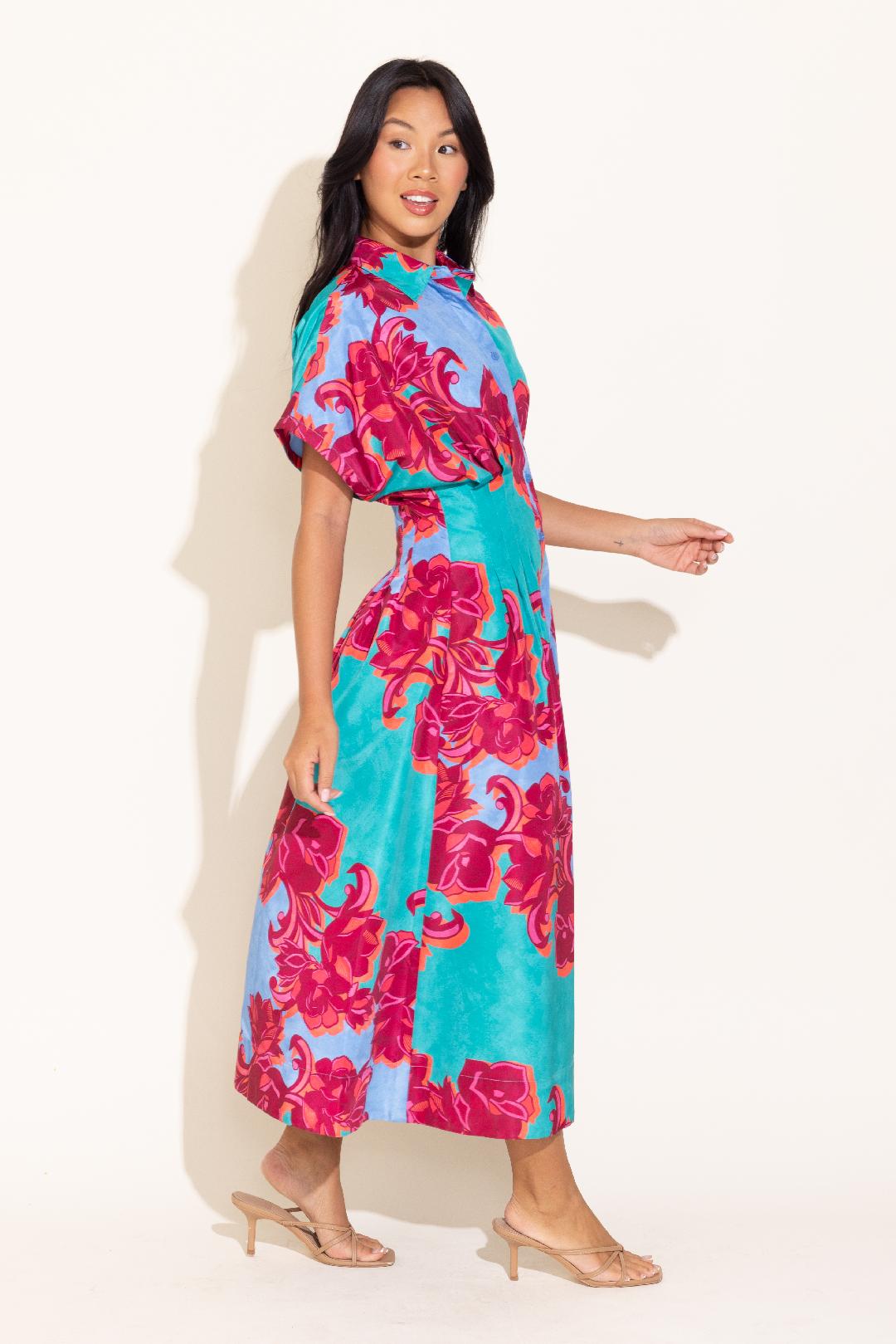 Alden Adair Becca Dress in Cactus Flower (1 XS)