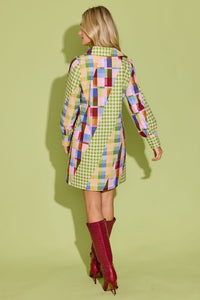 Alden Adair | Kimmy Dress in Diagonal Check